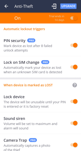 Avast Mobile Security With Anti-Theft Feature