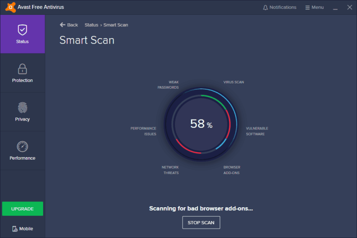 Avast Smart Scan in Action