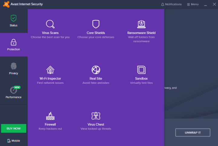 Avast Internet Security Protection Features