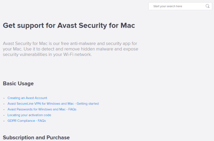 Avast Security for Mac User Manuals and FAQs