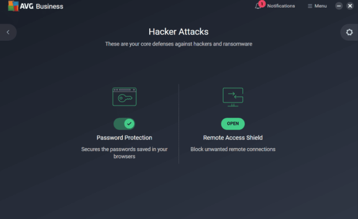 AVG Internet Security Business Edition Hacking Protection