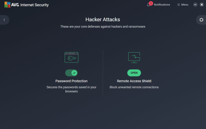 AVG Internet Security Hacking Protection
