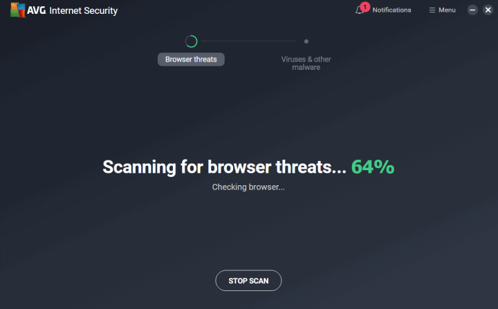 AVG Internet Security Smart Scan