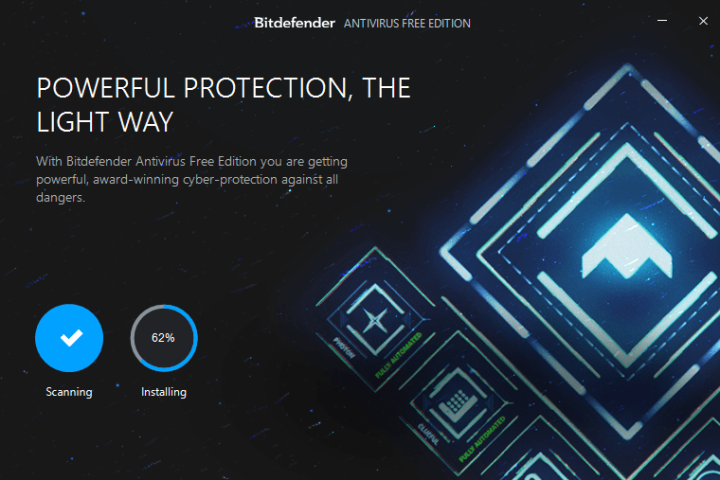 Installation process with Bitdefender Antivirus Free Edition