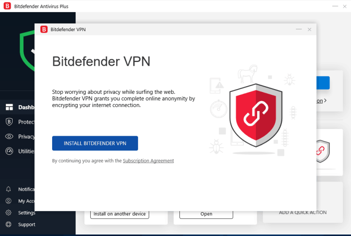 Bitdefender's Antivirus Plus VPN