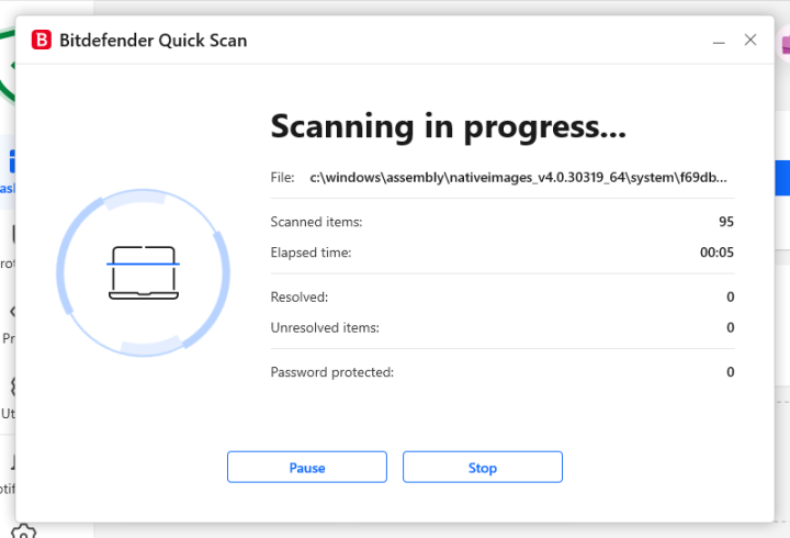 Bitdefender Premium Quick Scan