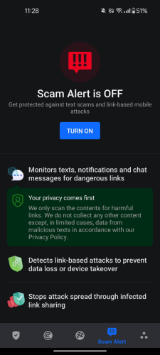 Bitdefender Total Security Scam Alert Mobile