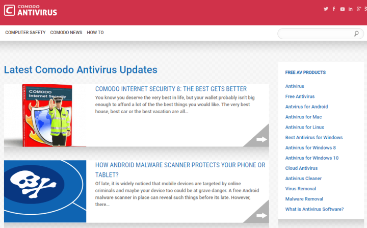 Comodo Free Antivirus blog
