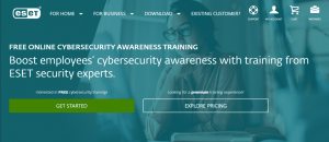 ESET Cybersecurity Awareness Training Landing Page