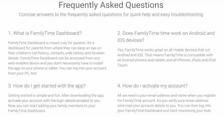 FamilyTime FAQ