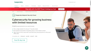 Kaspersky Endpoint Security Cloud Plus Landing Page