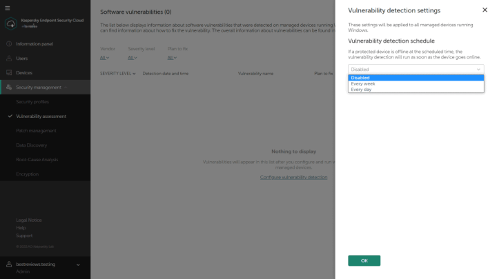 Kaspersky Endpoint Security Cloud Plus Vulnerability Assessment