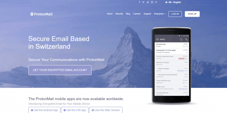 protonmail email providers
