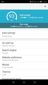Puffin mobile data saving